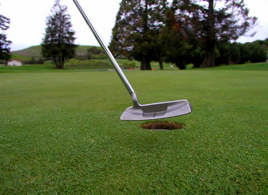 Golf continues despite weather