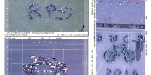 Helicopter captures schools’ artwork ahead of Tour of Britain