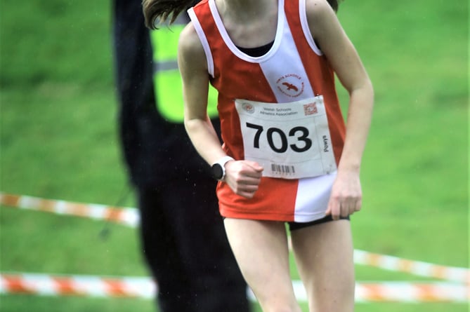 Brecon High School’s Ruby Herdman came third in her cross country race, meaning automatic qualification for an SIAB international event next month.