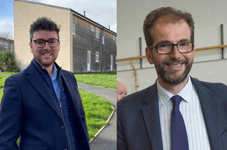 Left is Cllr Matthew Dorrance and right is Cllr James Gibson-Watt