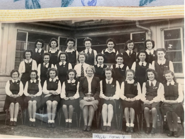 The photo of Form 5 in 1946 at Brecon Girls Grammar School