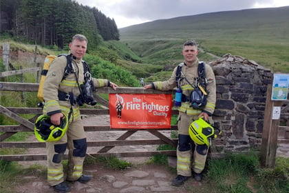 Father and son firefighters smash Welsh Three Peak Challenge