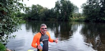 Swimmer Ian takes on the Usk for charity