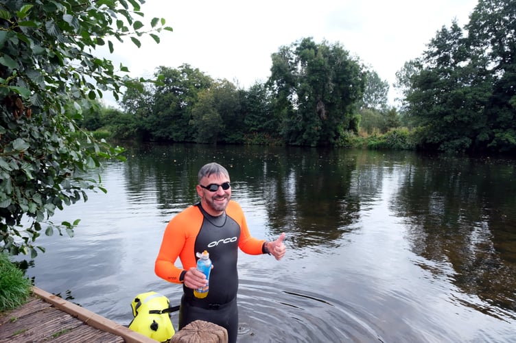 Ian swimmer River Usk