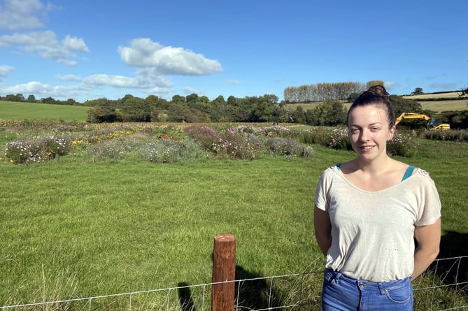 Sam Abberley at Emma’s Flower Field in Llangorse