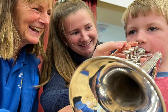 Albert Crump with Brecon Town Band