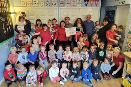 Llandrindod nursery raises over £2,000 for Bracken Trust