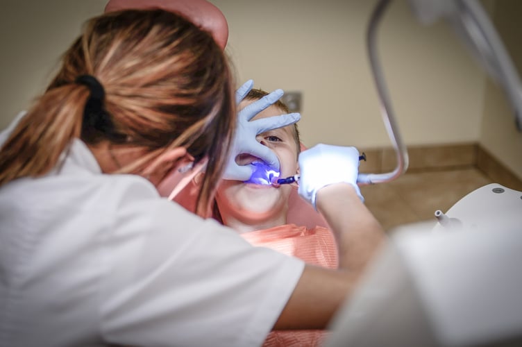 Dentist with child