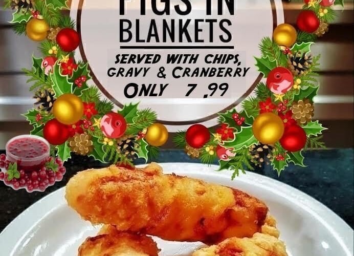 Battered pigs in blankets