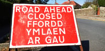 B4558 closed at Talybont following pipe leak