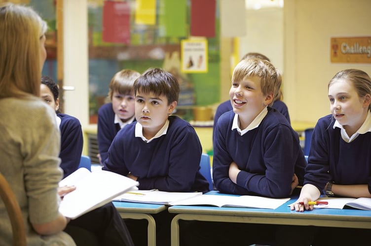 Generic shot of pupils in a classroom