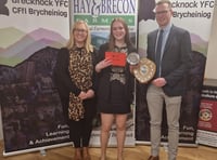 Rachel is named Brecknock YFC Junior Member of the Year!