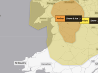 Amber weather warnings issued over North Powys