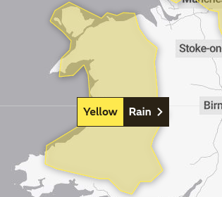 Met Office issues weather warning for rain over Powys