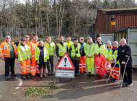 Llangattock gets a spring clean thanks to local volunteers