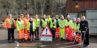 Llangattock gets a spring clean thanks to local volunteers