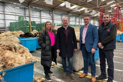 Wonders of Welsh wool highlighted to Plaid MS at Brecon depot 