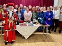 Llandrindod town crier rings a bell with Howey WI!