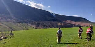 Helicopter called in to help with 60-hectare grass fire in Talgarth