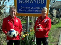 Powys village boasts international walking football duo