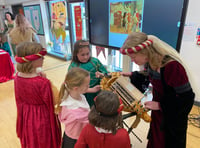 Ysgol Mynydd Du pupils dress up and feast like medieval royalty