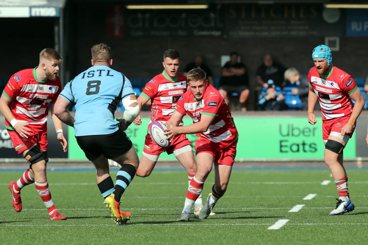 2022-23 WRU Indigo Premiership Play off Final

21.05.23 Llandovery v Cardiff

Dafydd Hughes on the offensive for Llandovery

