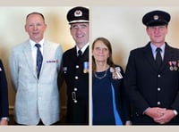 Brecon firefighters awarded medals for continuous long service