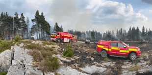 WATCH: 'Deliberate' grass fire scorches 30 hectares in South Powys