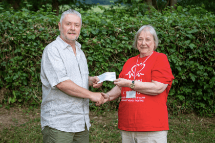 Community raises £1300 in aid of The British Heart Foundation