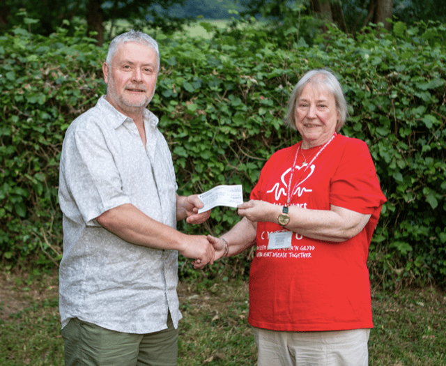 Community raises £1300 in aid of The British Heart Foundation