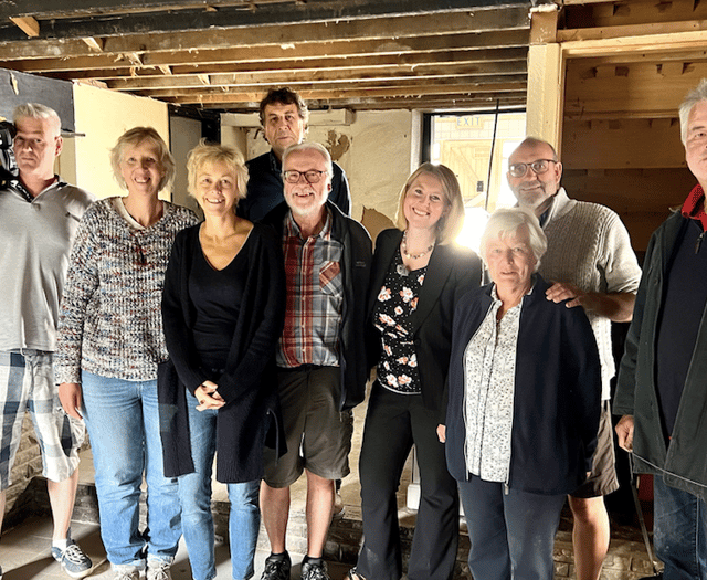 ITV come to New Radnor as residents begin pub restoration