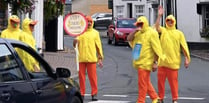 Crickhowell goes 'quackers' as human ducks promote upcoming duck race