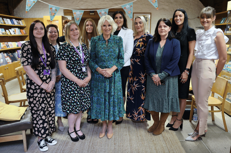 Queen Camilla with Calon DVS representatives.