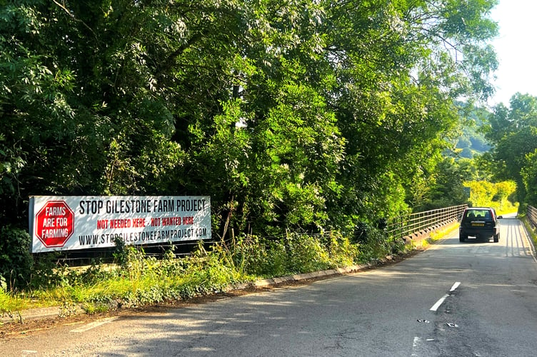 A stop Gilestone Farm project banner