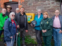 Life-saving new defibrillator installed in Llangattock