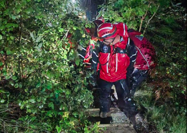 Mountain Rescue Team assist injured walker amidst Storm Betty 