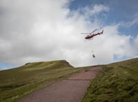 Helicopter airlifts 180 tonnes of stone to repair Pen y Fan footpath