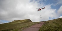 Helicopter airlifts 180 tonnes of stone to repair Pen y Fan footpath