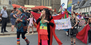 VIDEO: Brecon's first Pride parade takes to the streets