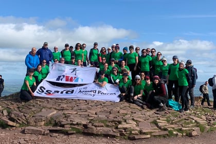Forces wives scale Pen y Fan for charity