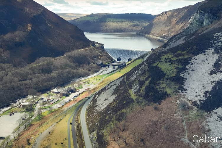 Caban Coch Dam in the beautiful Elan Valley