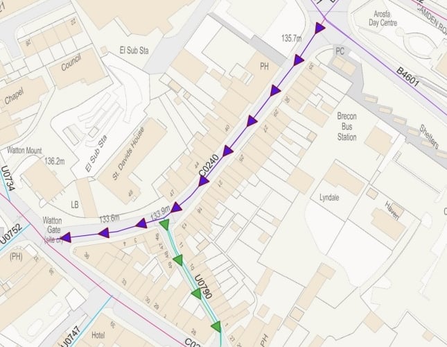 proposal for Free Street in Brecon - a consultation to make it one way is due to start soon.