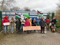 Demonstrators demand answers from Presteigne business regarding Gaza