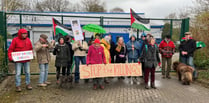 Demonstrators demand answers from Presteigne business regarding Gaza