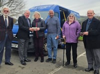 Freemasons ride in with £1300 donation for Hay Dial-a-Ride