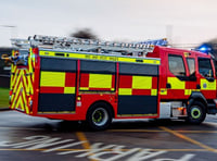 Fire crews tackle fire at Brecon property