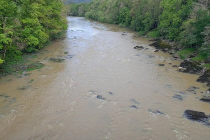 Landslip and rain to blame for River Wye discolouration