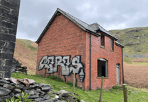 Investigation ongoing for graffiti left on Elan Valley estate building