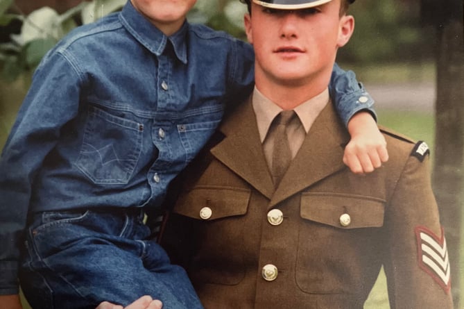  Matthew and his brother Jonathon at his passing out parade.