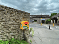 Hay Castle Defibrillator installed